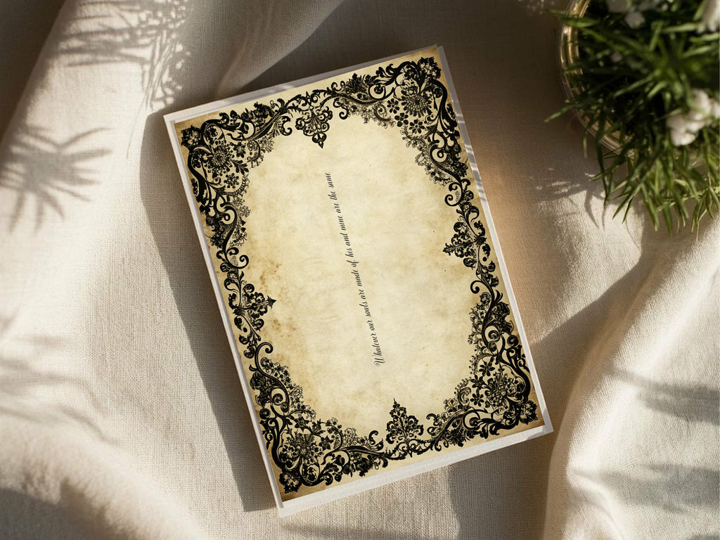 Black Lace Gothic Engagement Party Invitations | Personalised
