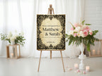 Black Lace Gothic Engagement Welcome Sign | Personalised