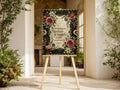 Gothic Floral anniversary welcome sign design, image 1