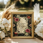 Gothic Floral anniversary welcome sign design, image 3