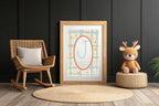 Personalised Star Initial Print | Kids Nursery Wall Art