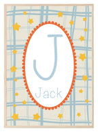 Personalised Star Initial Print | Kids Nursery Wall Art