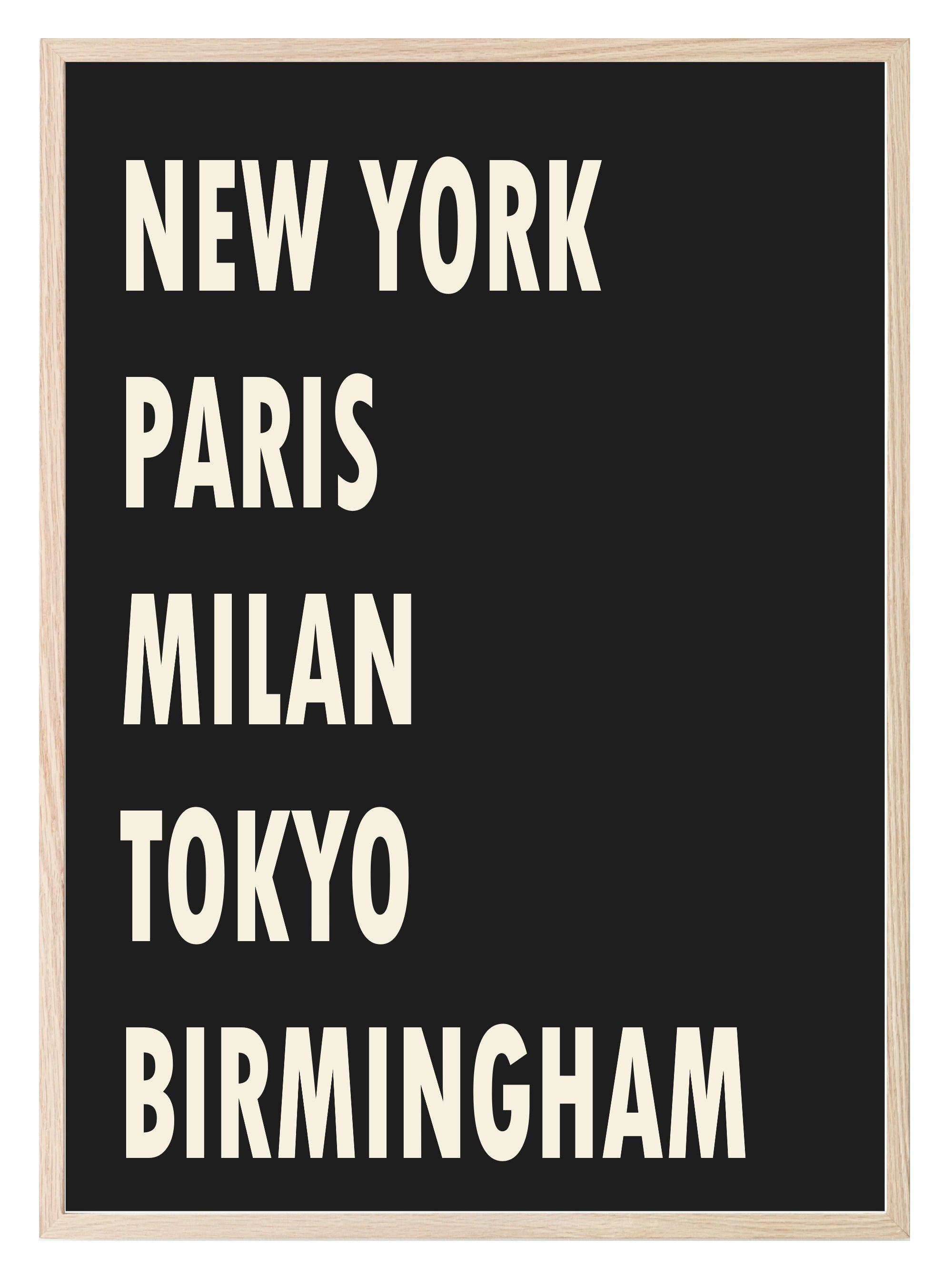 Personalised City Print | Custom Town & Village Typography Wall Art
