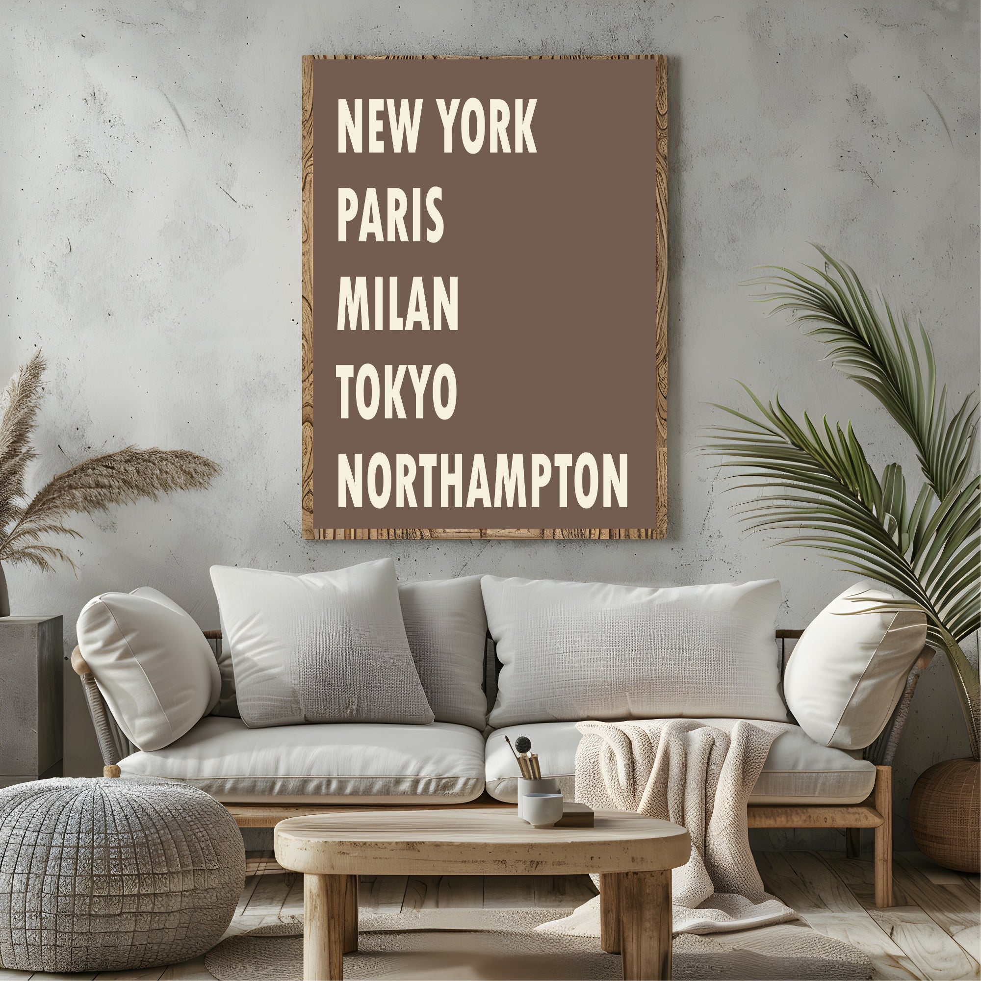 Personalised City Print | Custom Town & Village Typography Wall Art