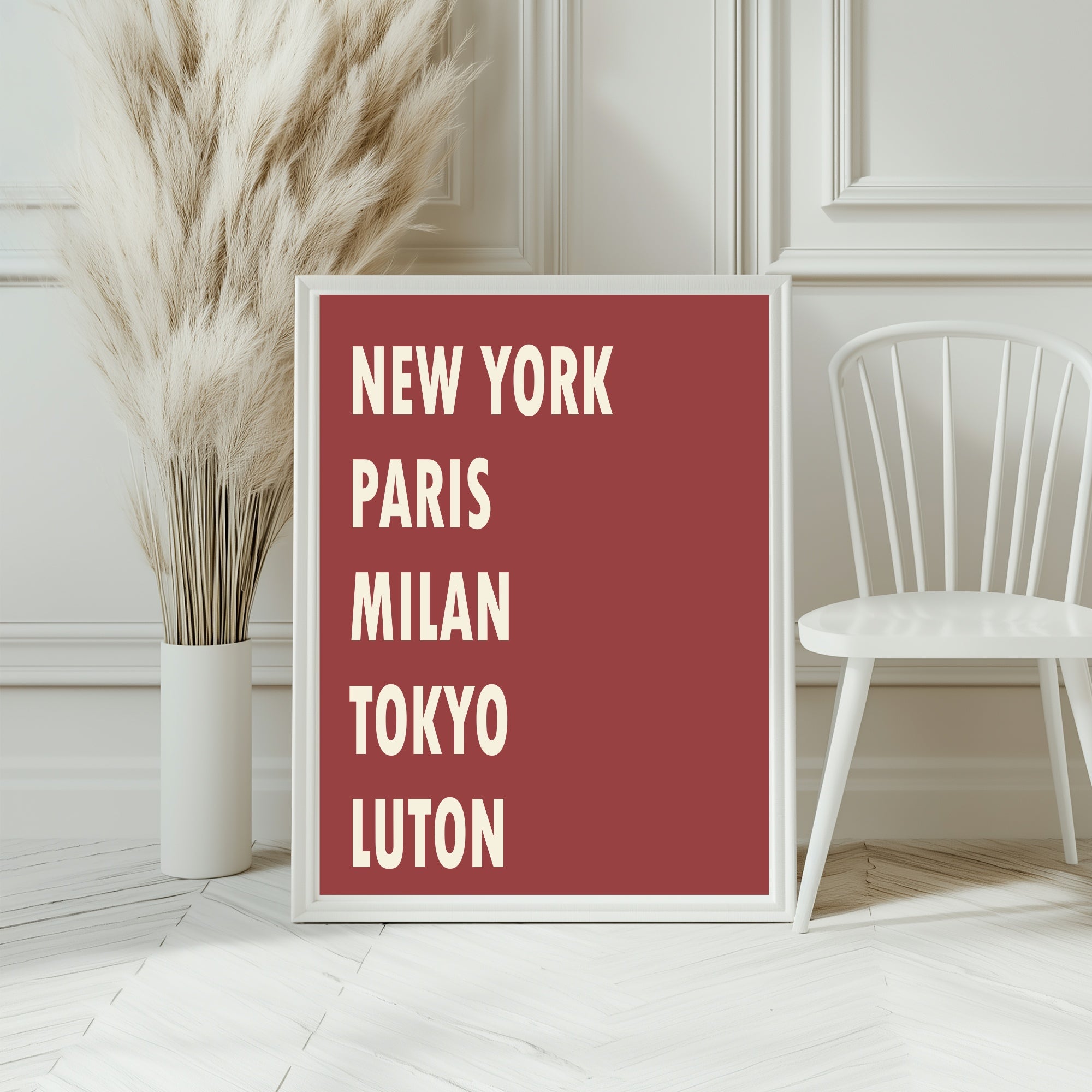 Personalised City Print | Custom Town & Village Typography Wall Art