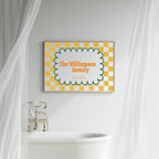 Personalised Checkerboard Family Print | Colourful Name Wall Art