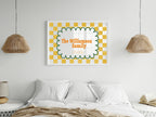 Personalised Checkerboard Family Print | Colourful Name Wall Art