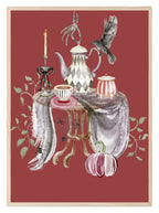 Spooky Afternoon Tea Print | Gothic Halloween Wall Art