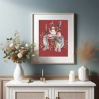 Spooky Afternoon Tea Print | Gothic Halloween Wall Art
