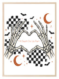Checkerboard Till Death Do Us Part Print | Gothic Wall Art