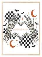 Checkerboard Till Death Do Us Part Print | Gothic Wall Art