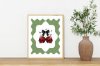 Cherry Skulls Print | Gothic Retro Wall Art