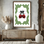 Cherry Skulls Print | Gothic Retro Wall Art
