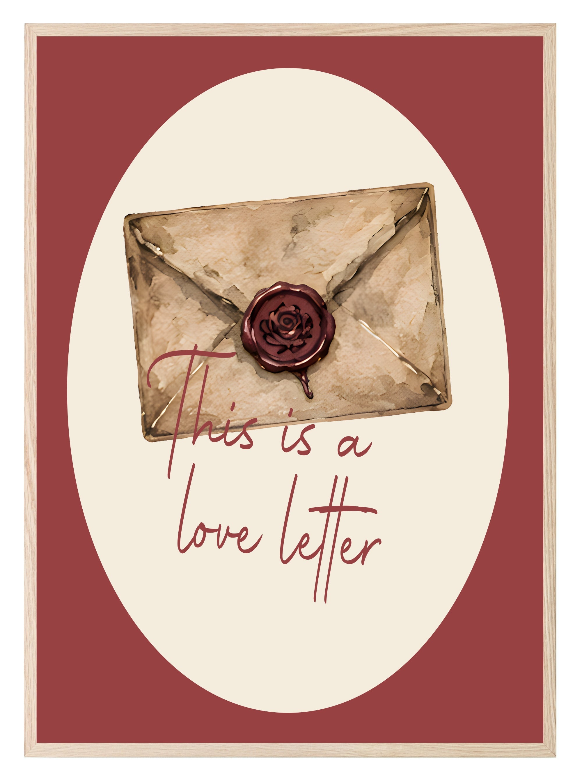 This Is a Love Letter Print | Romantic Retro Typography Wall Art