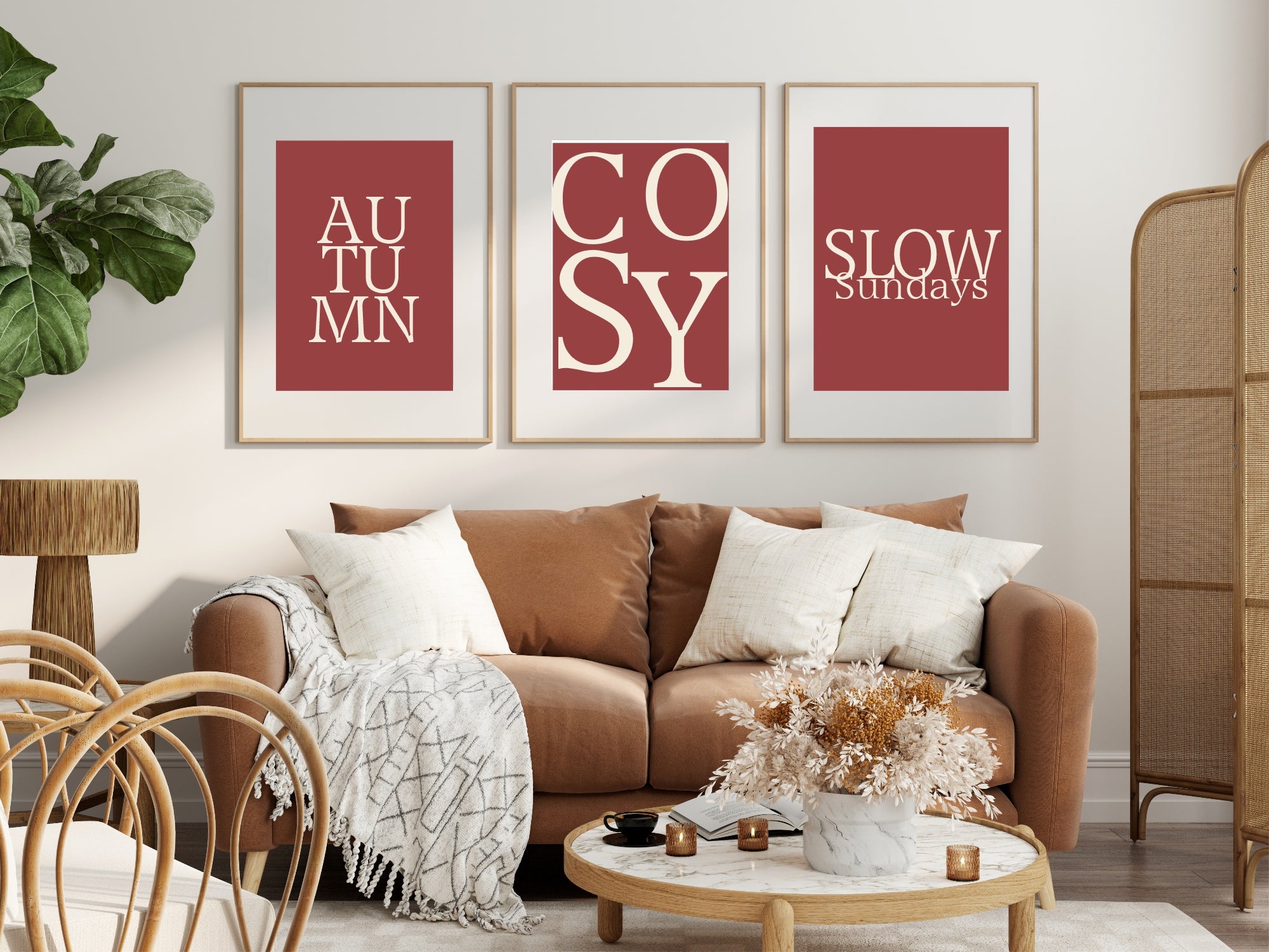Autumn Print | Retro Seasonal Typography Wall Art