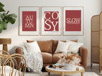Slow Sundays Print | Cosy Retro Typography Wall Art