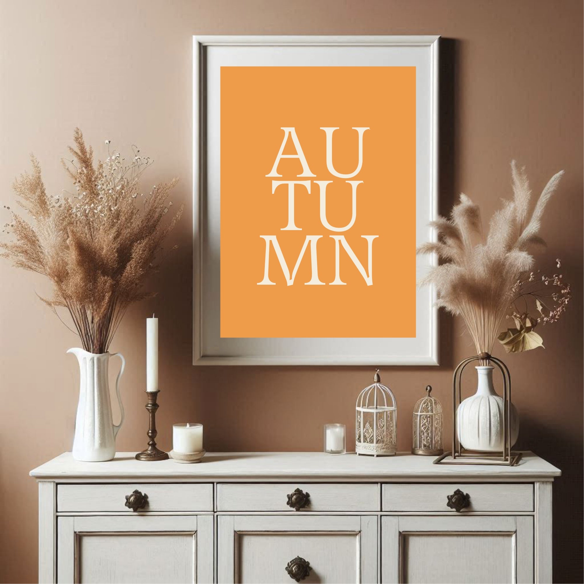 Autumn Print | Retro Seasonal Typography Wall Art