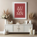 Autumn Print | Retro Seasonal Typography Wall Art
