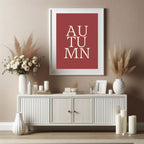 Autumn Print | Retro Seasonal Typography Wall Art
