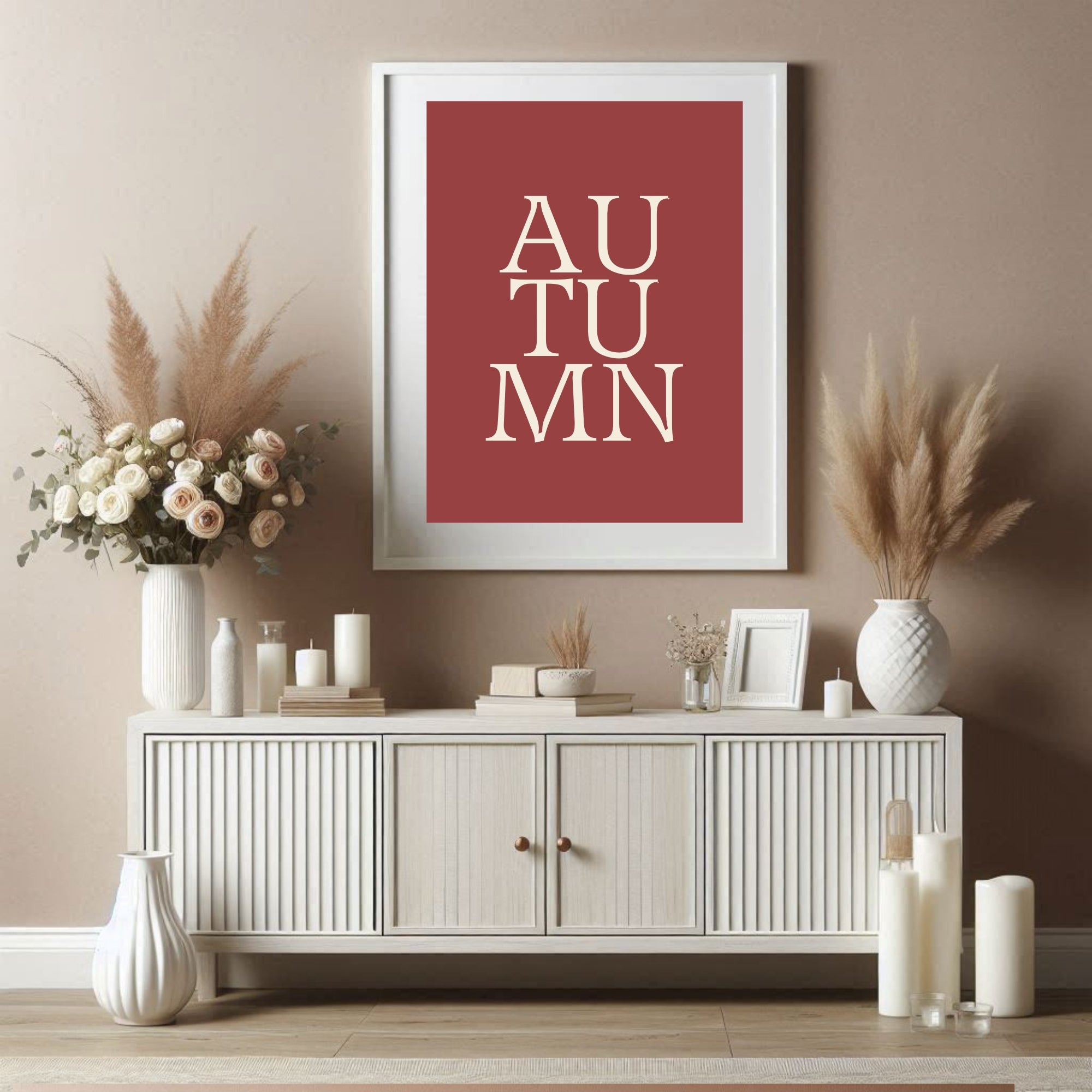 Autumn Print | Retro Seasonal Typography Wall Art
