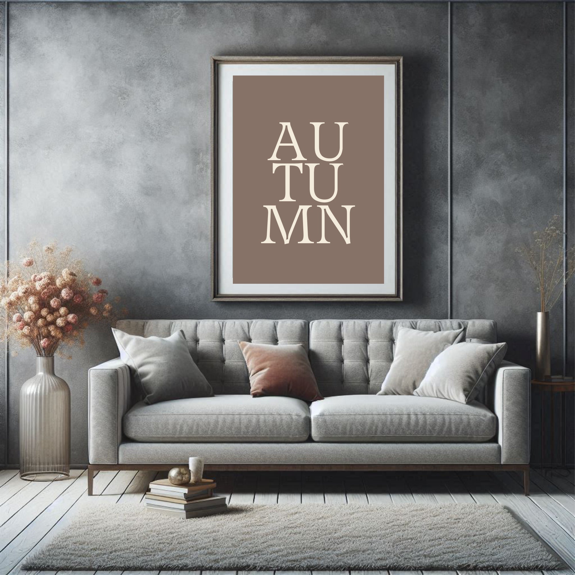 Autumn Print | Retro Seasonal Typography Wall Art