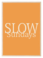 Slow Sundays Print | Cosy Retro Typography Wall Art