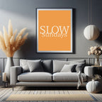 Slow Sundays Print | Cosy Retro Typography Wall Art