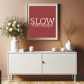 Slow Sundays Print | Cosy Retro Typography Wall Art