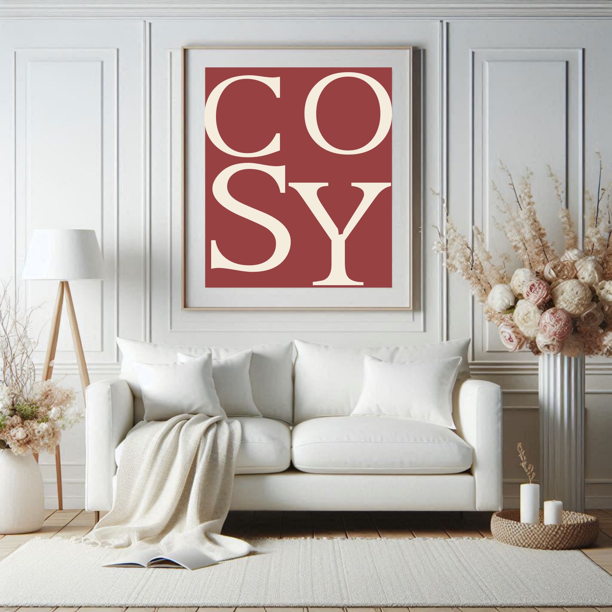 Cosy Print | Retro Autumn Typography Wall Art