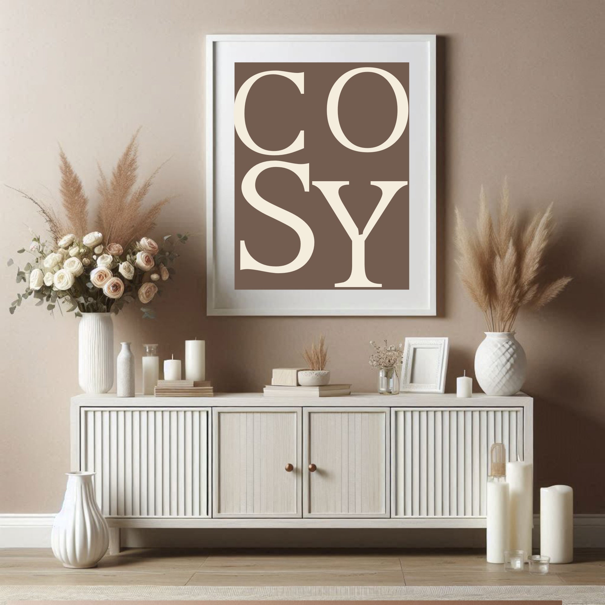 Cosy Print | Retro Autumn Typography Wall Art