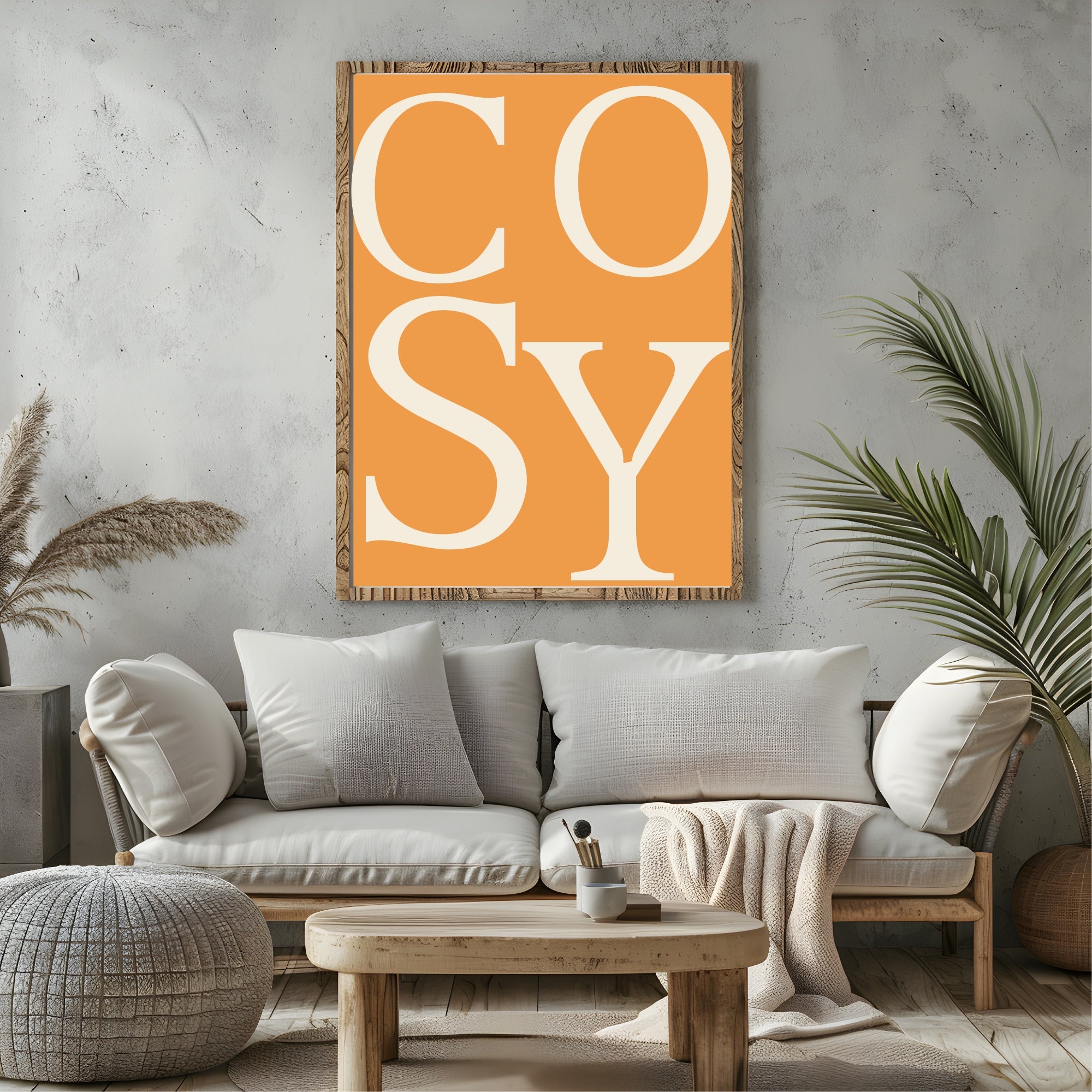 Cosy Print | Retro Autumn Typography Wall Art
