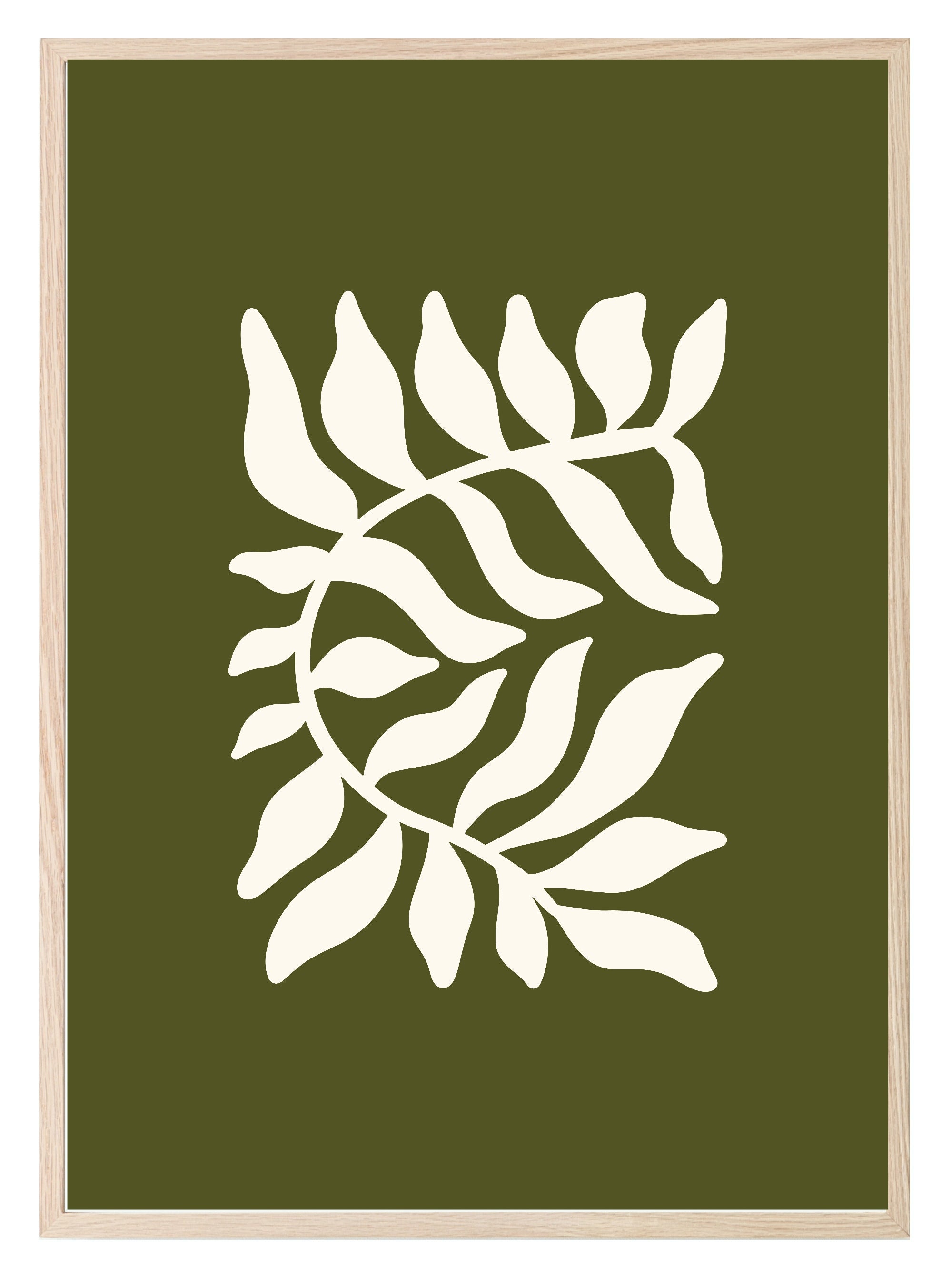 Abstract Botanical Leaf Prints | Retro Earthy Wall Art