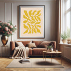 Abstract Botanical Leaf Prints | Retro Earthy Wall Art