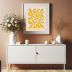Abstract Botanical Leaf Prints | Retro Earthy Wall Art