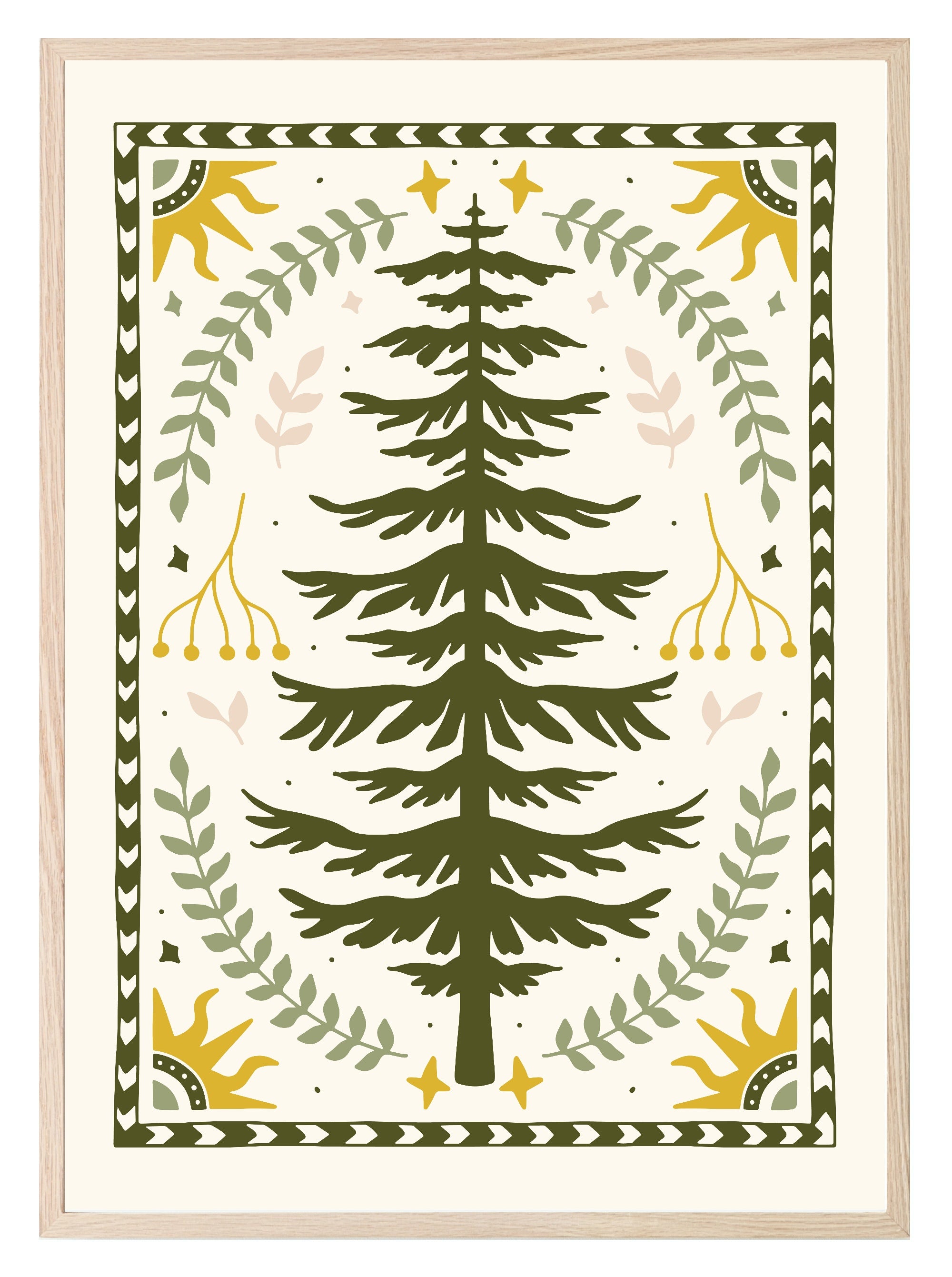Abstract Tree Print | Retro Earthy Botanical Wall Art