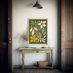 Autumn Folk Floral Prints | Retro Botanical Wall Art