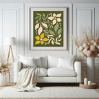 Autumn Folk Floral Prints | Retro Botanical Wall Art