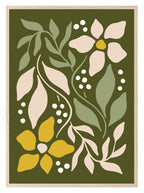 Autumn Folk Floral Prints | Retro Botanical Wall Art