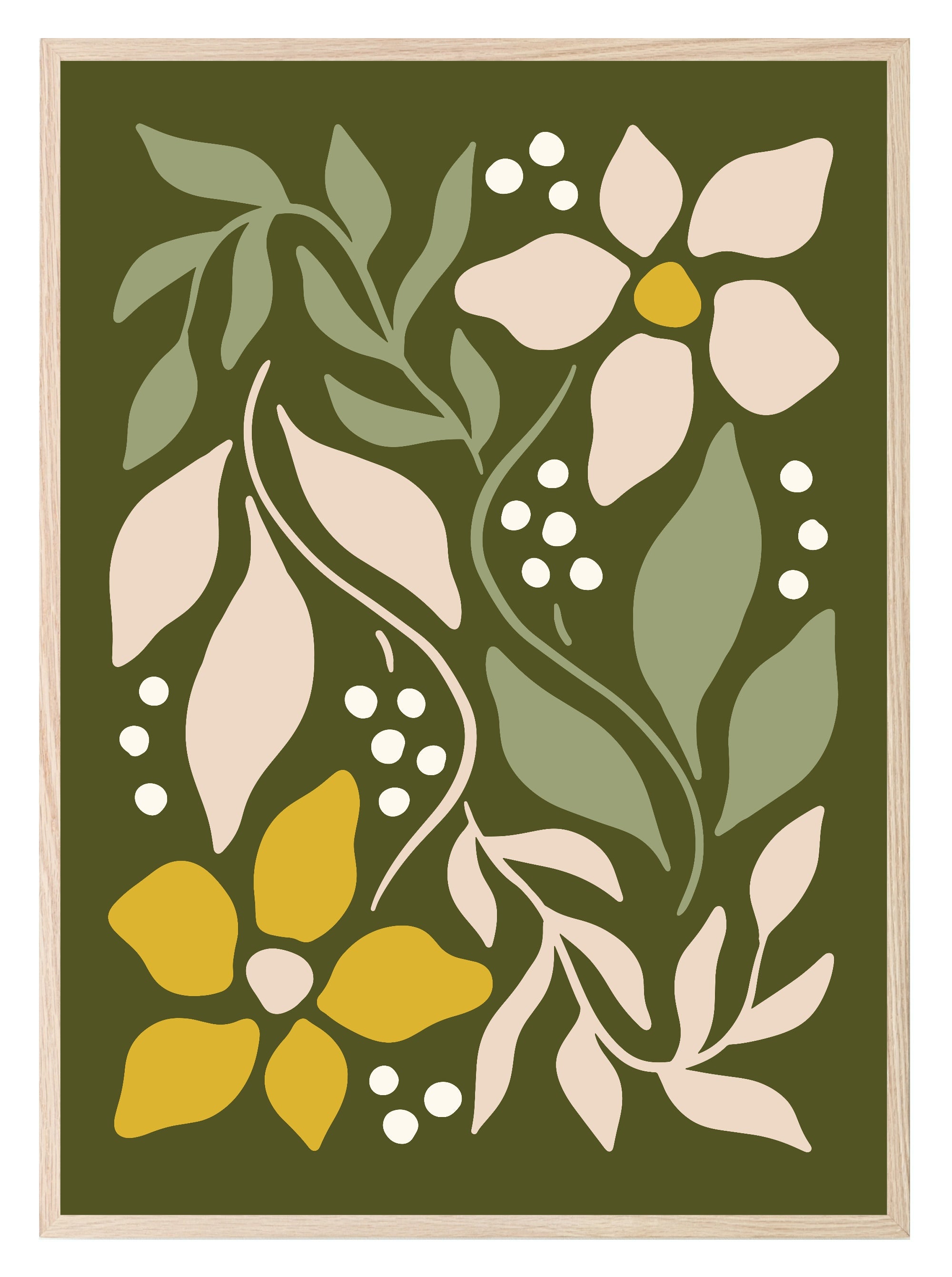 Autumn Folk Floral Prints | Retro Botanical Wall Art