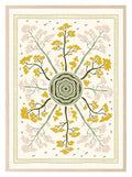 Retro Floral Print | Yellow & Pink Botanical Wall Art