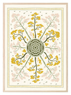 Retro Floral Print | Yellow & Pink Botanical Wall Art
