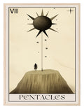 Sun Pentacles wall art print