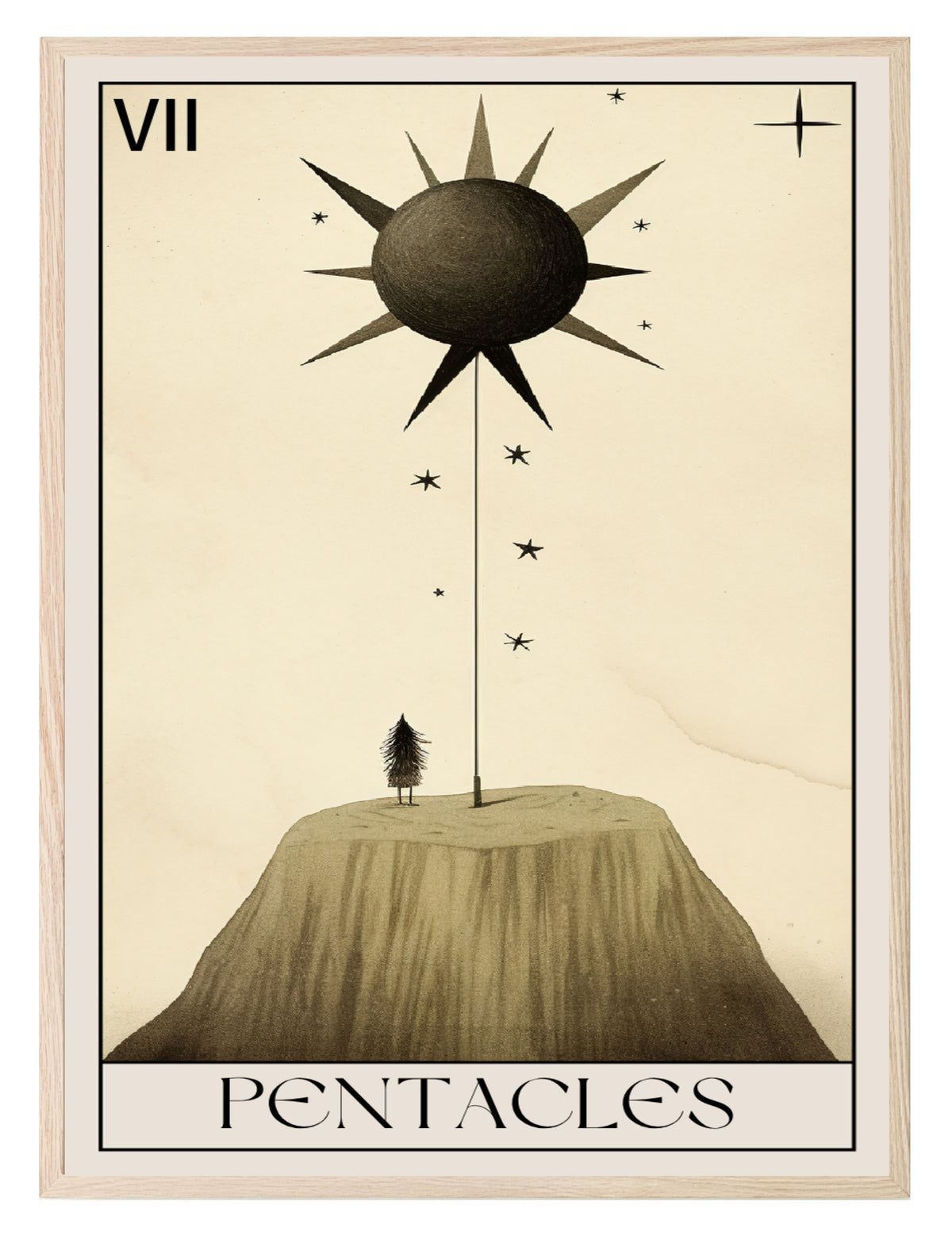 Sun Pentacles wall art print