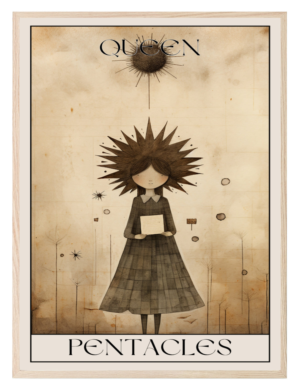 Queen of Pentacles wall art print