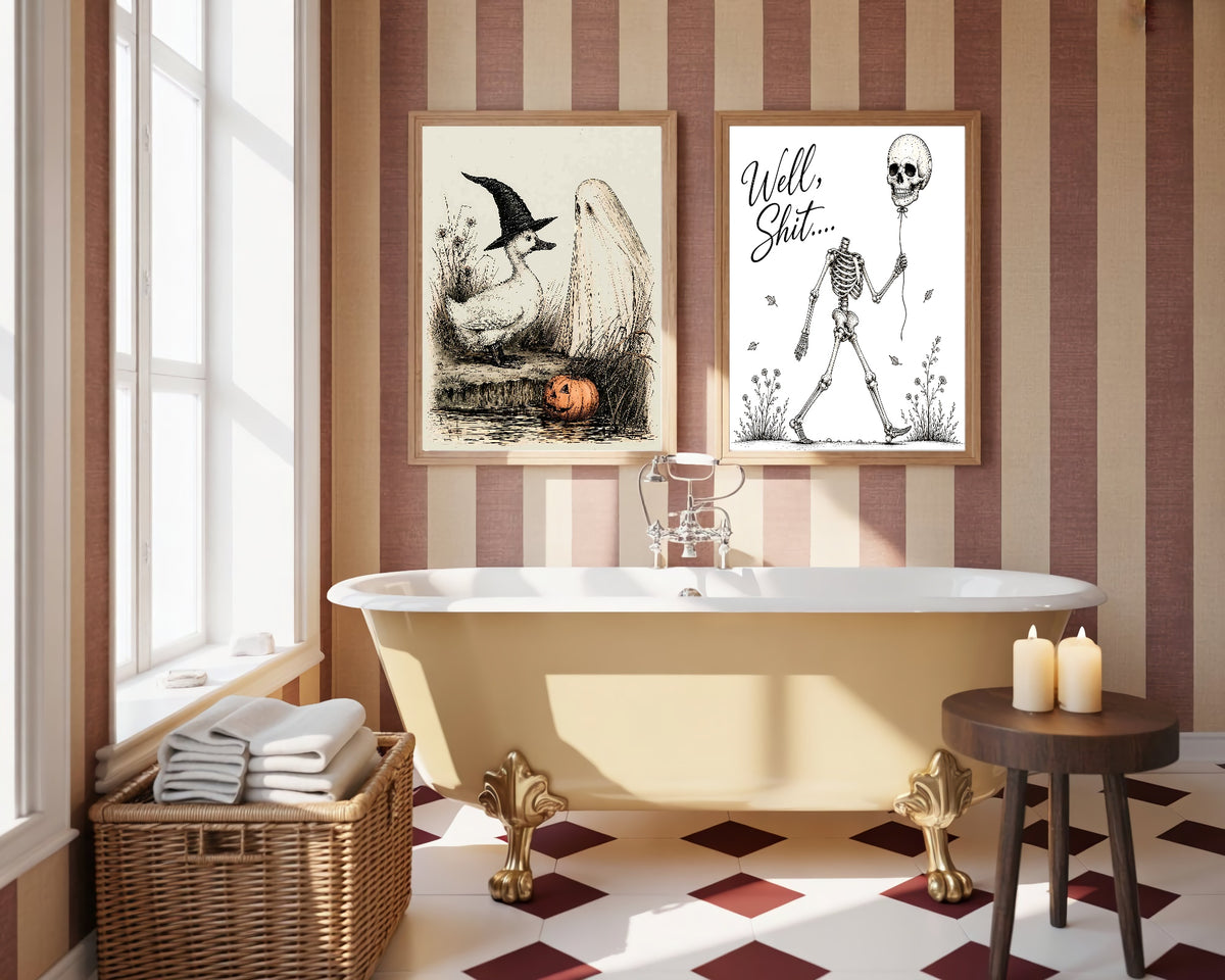 Well, Shit! Skeleton wall art – 2781 2782