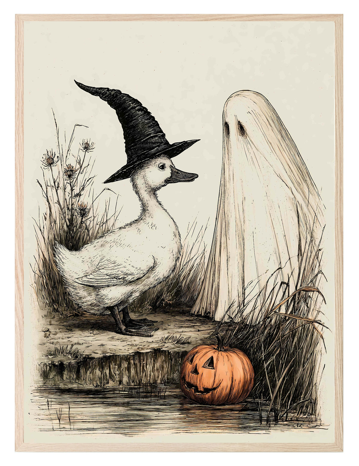 Goose & Ghost wall art print