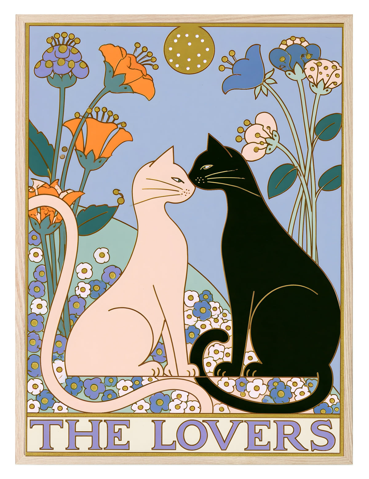 The Lovers Cats wall art print