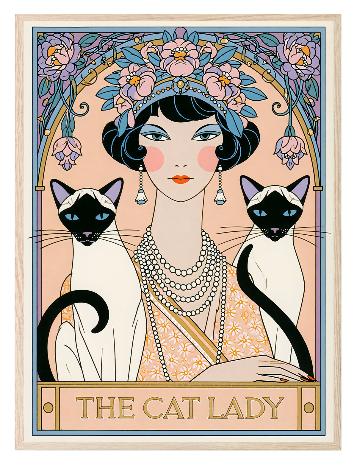 The Cat Lady wall art print