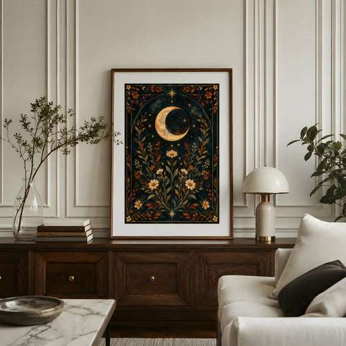 Autumn Moon styled wall art