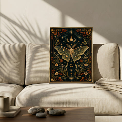Autumn Moth styled wall art